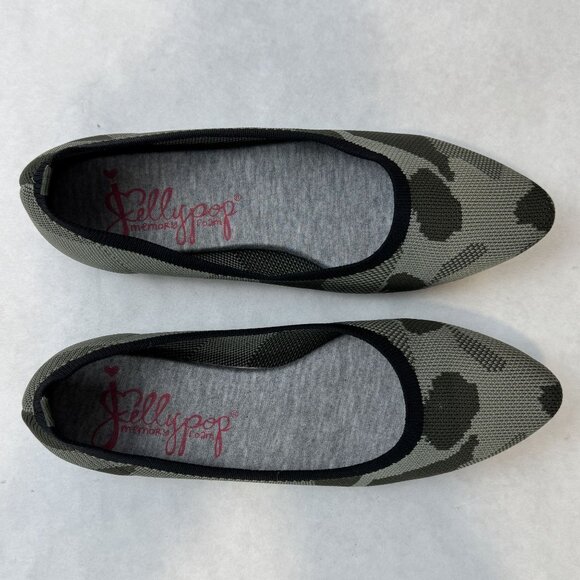 Jellypop Camo Green Memory Foam Ballet Flats Slip-On Womens Shoes Size 8M - Picture 7 of 12